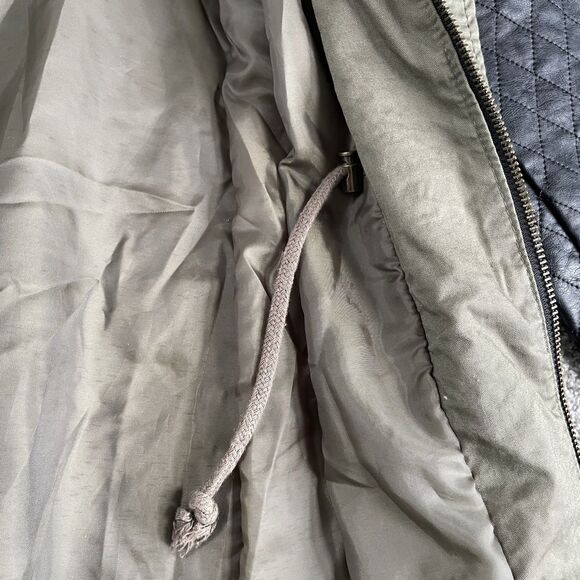 Victoria’s Secret Women’s Jacket Coat Olive Green Removable Hood Size Medium - Picture 5 of 9